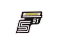 Autocolant logo S51 Enduro galben pentru Simson S51 / S51 Enduro [M531, M541, M542]
