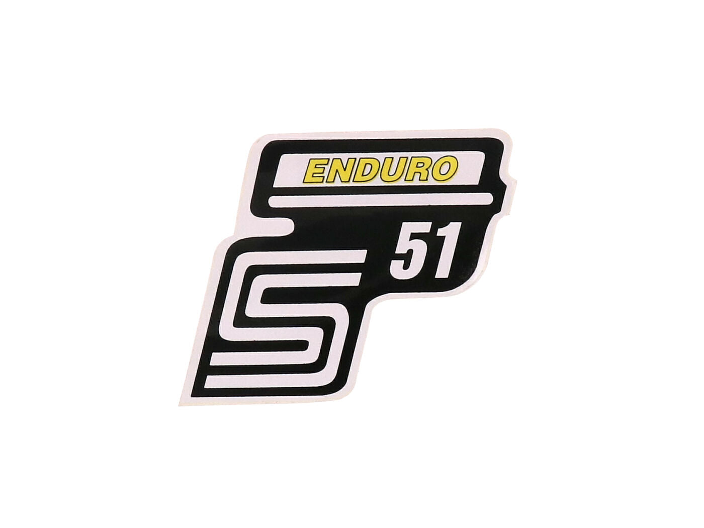Autocolant logo S51 Enduro galben pentru Simson S51 / S51 Enduro [M531, M541, M542]