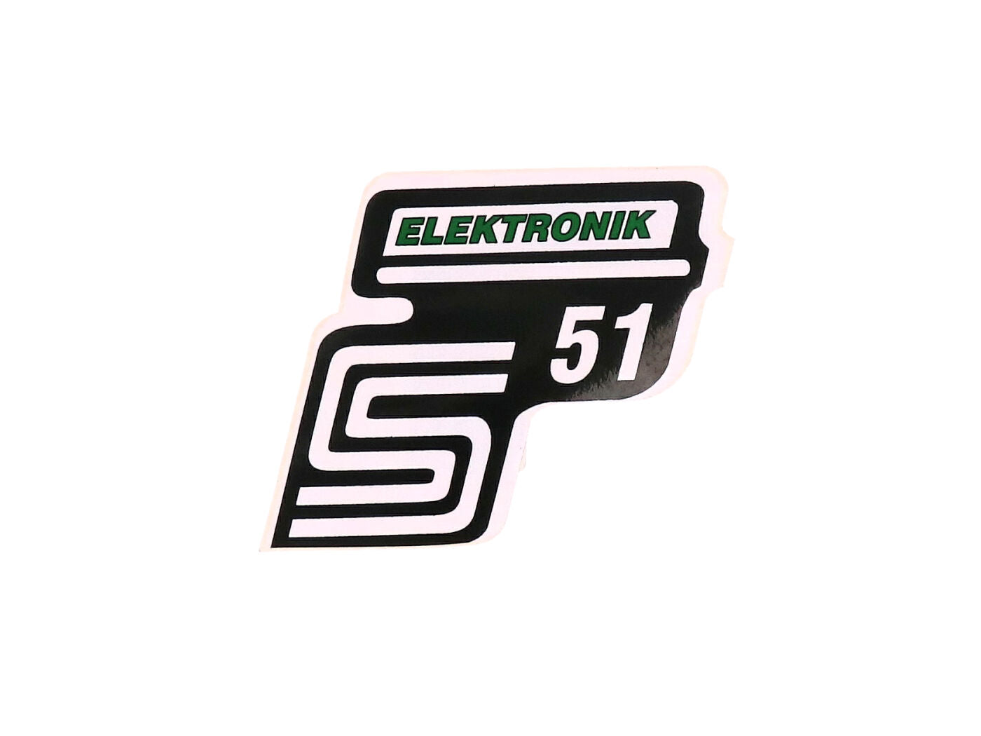 Folie / Autocolant S51 Elektronik verde pentru Simson S51 / S51 Enduro