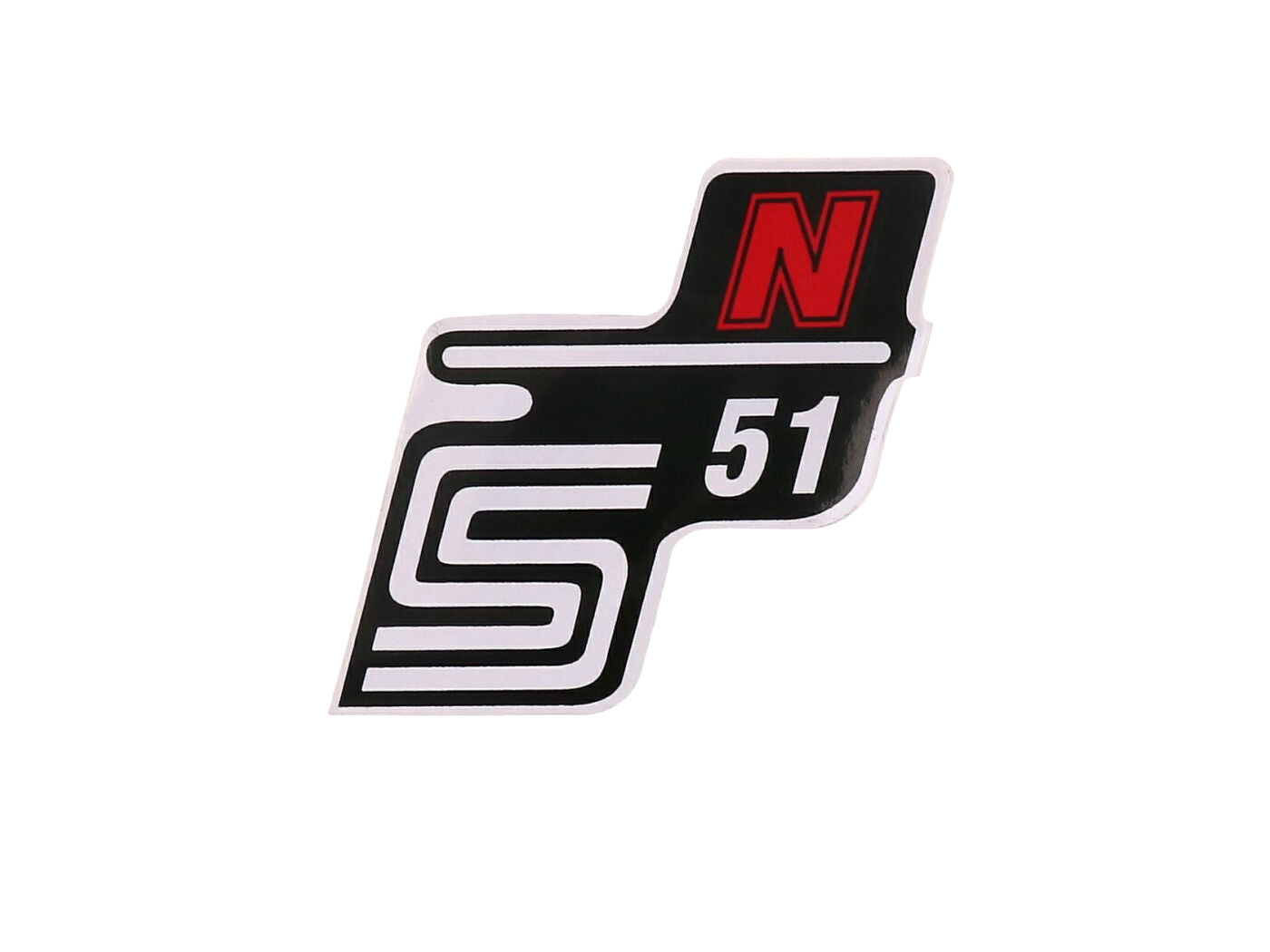 Folie / Autocolant S51 N roșu pentru Simson S51 / S51 Enduro