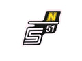 Folii autocolant S51 N galben pentru Simson S51 / S51 Enduro