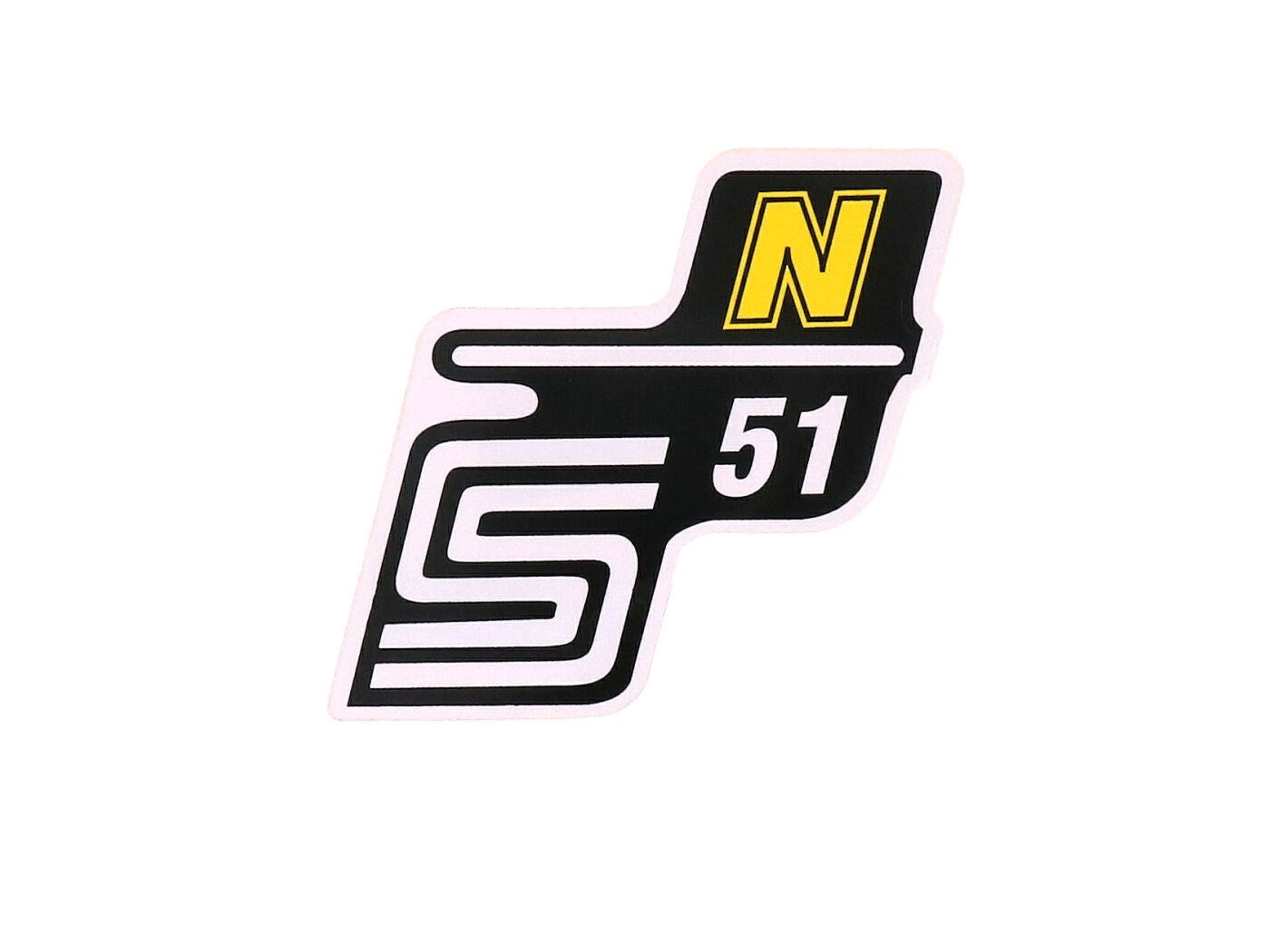 Folii autocolant S51 N galben pentru Simson S51 / S51 Enduro