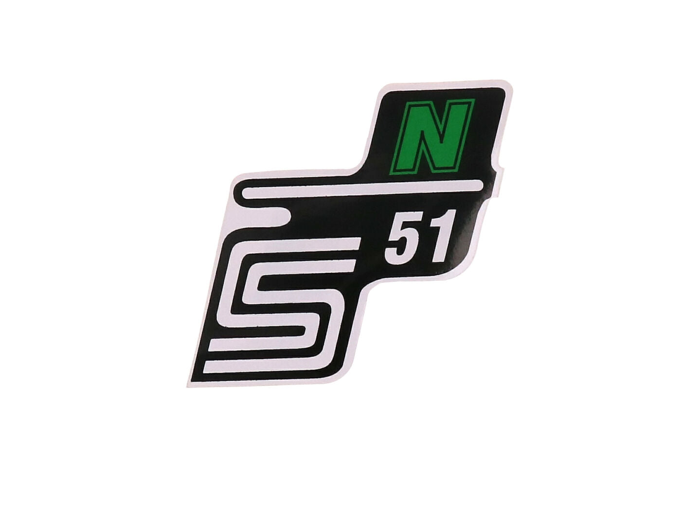 Folie / Autocolant Logo S51 N Verde pentru Simson S51 / S51 Enduro [M531, M541, M542]