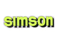 Folie logo / autocolant rezervor galben neon, negru pentru Simson S51 / S51 Enduro, S70 / S70 Enduro