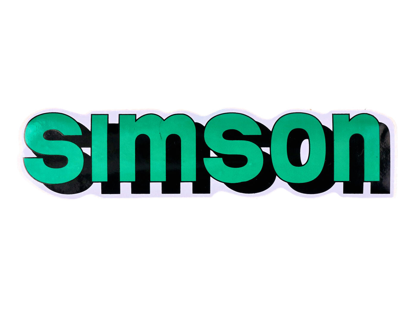 Folie inscripție / autocolant rezervor verde, negru pentru Simson S51 / S51 Enduro, S70 / S70 Enduro