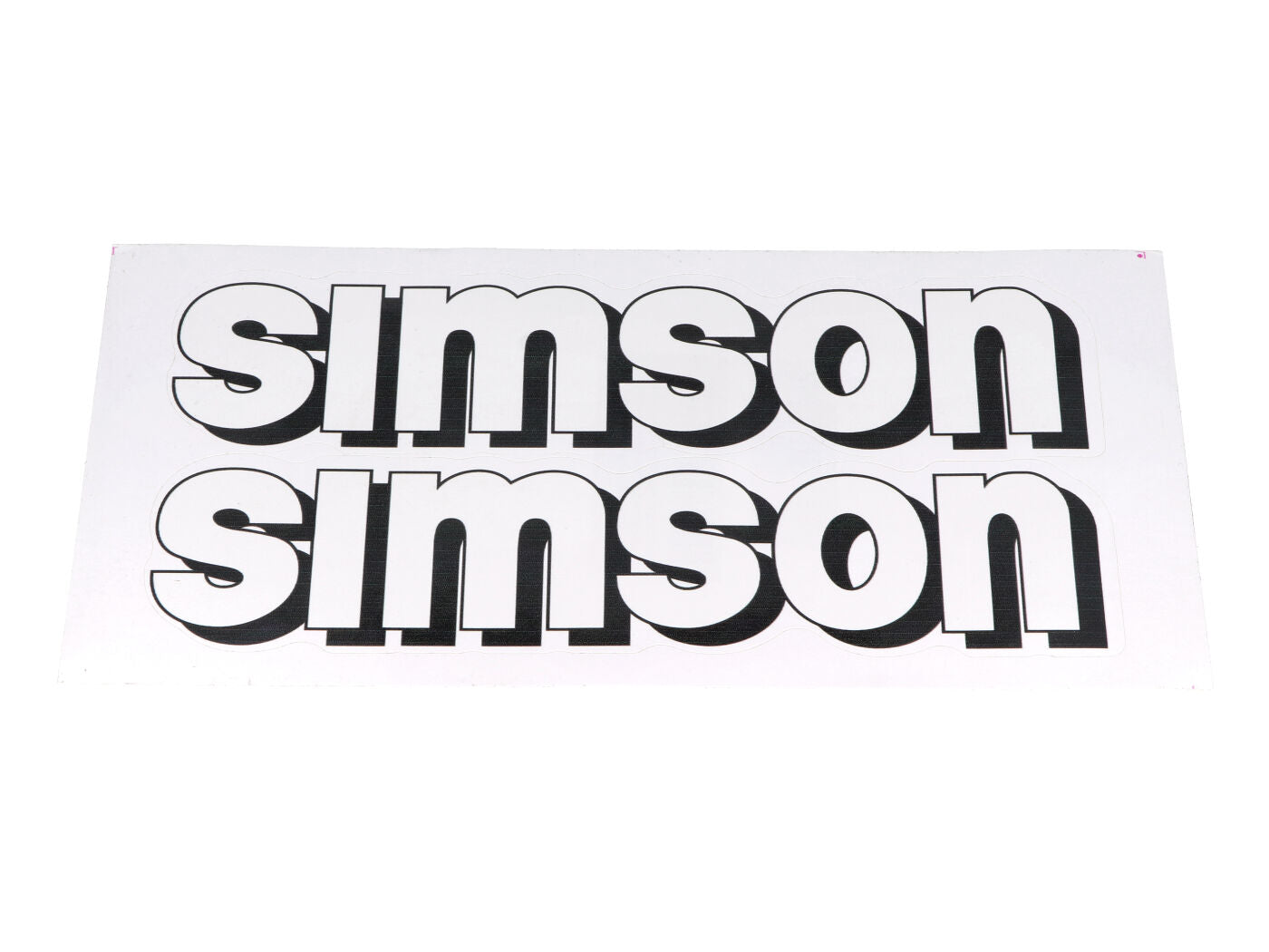 Set autocolante rezervor Simson S51 / S70 Enduro, 2 bucăți, alb și negru