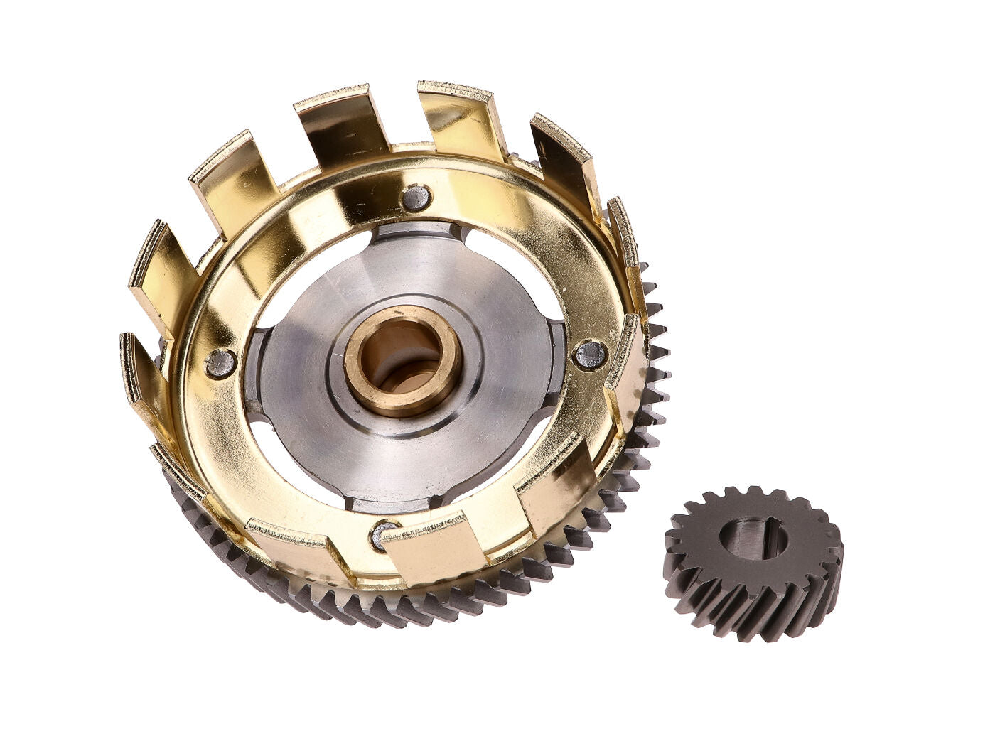 Coș ambreiaj tuning ușurat etapa 1 cu pinion 65/20 pentru Simson S51, S53, S70, S83, SR50, SR80, KR51/2 Schwalbe și alte modele