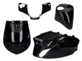Kit carenaj negru lucios pentru Piaggio Zip 50 2T, Zip 50 4T, Zip 100, Zip 125 și alte modele