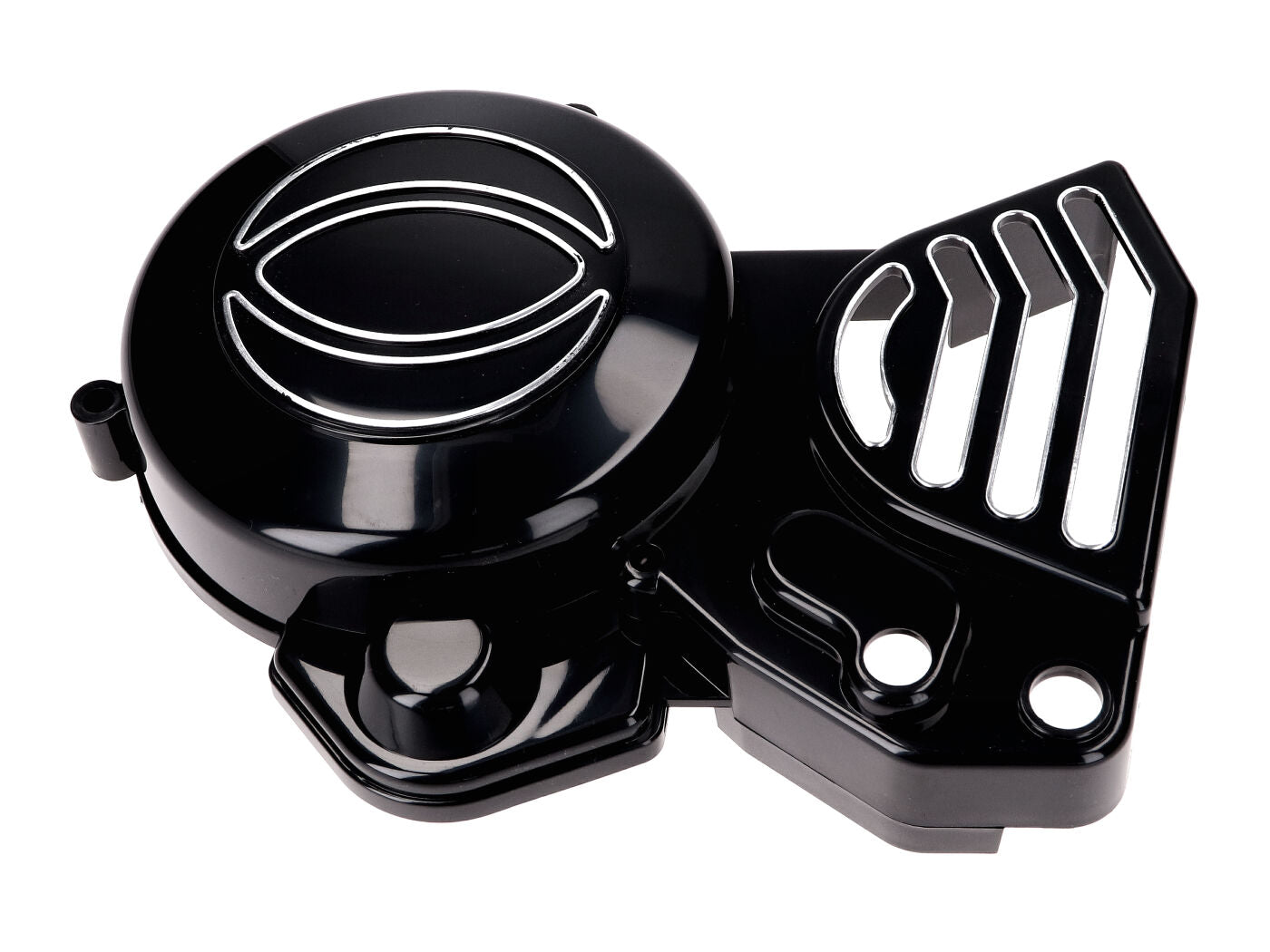 Capac alternator / aprindere TUNR negru pentru Derbi, Gilera, Bultaco, Cagiva motoare EBE, EBS