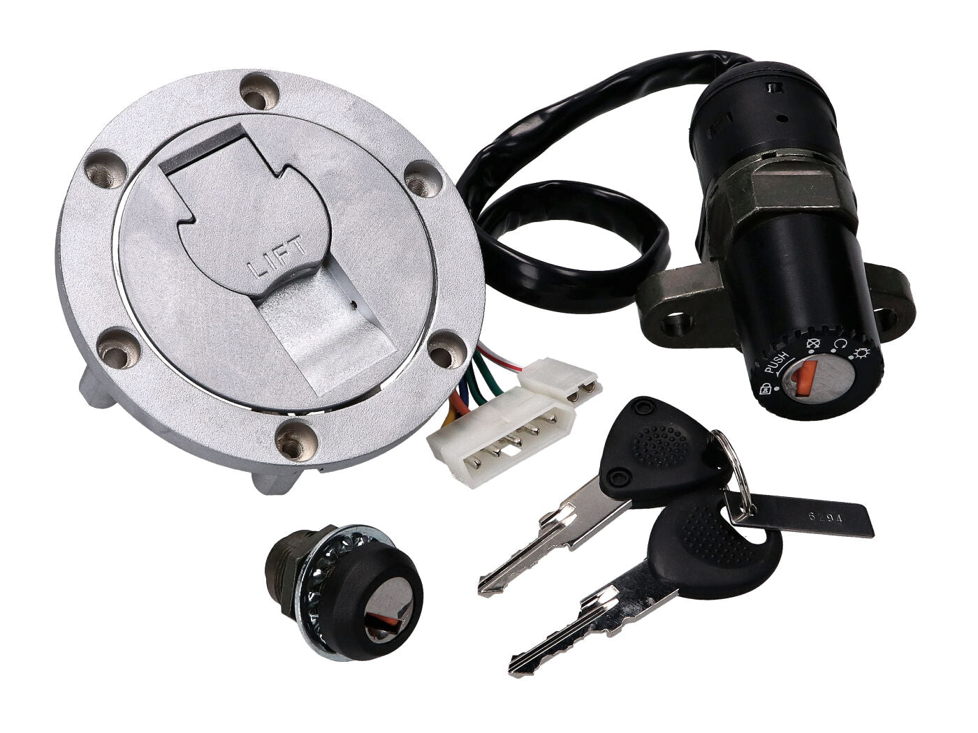 Set complet de încuietori pentru Derbi GPR 50 Racing, Nude, Replica, Aprilia RS50, Gilera GPR 50