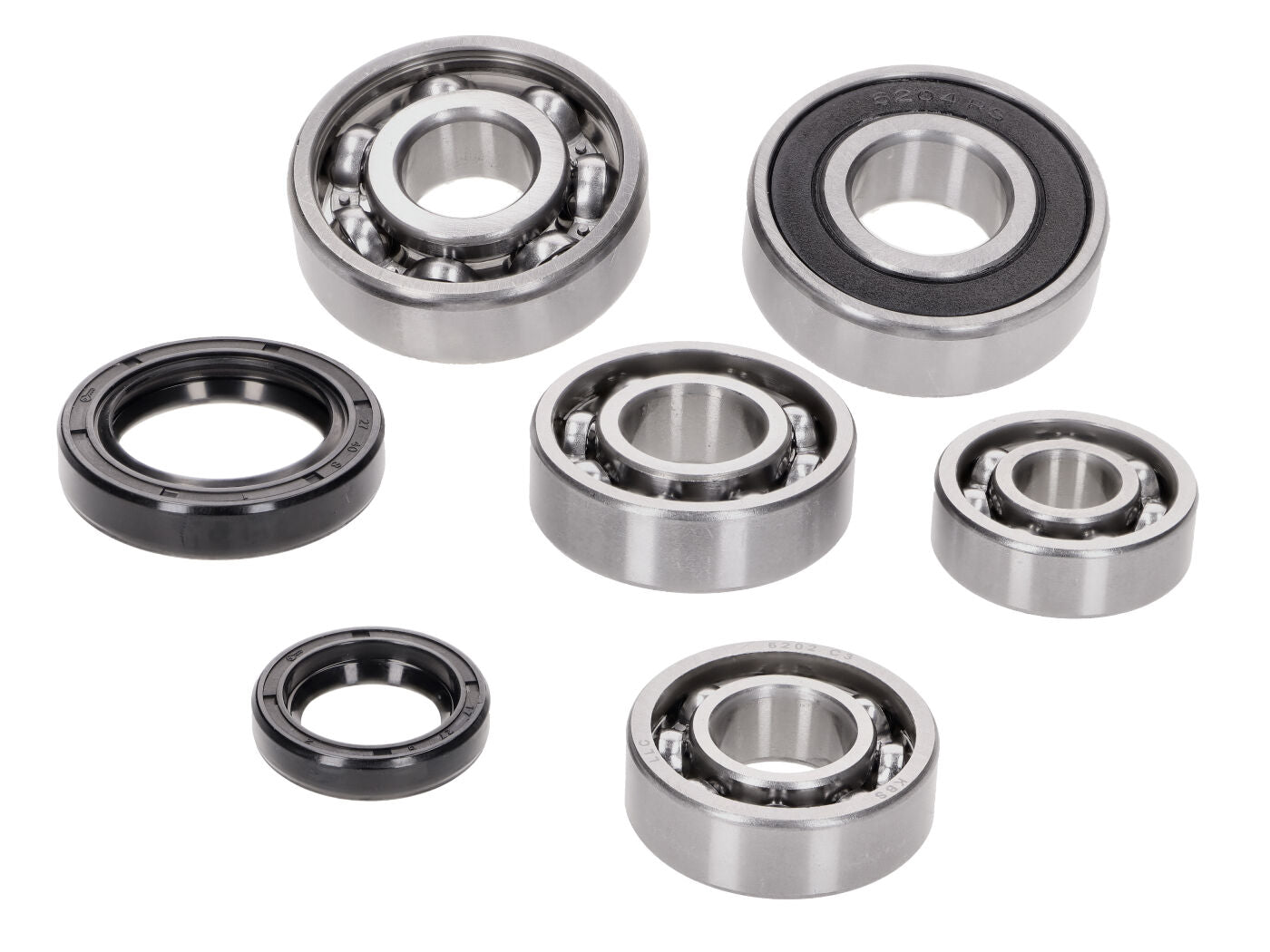 Set rulmenți cutie de viteze cu simerингuri pentru Hyosung SF 50 Racing, SF 50 Rally, SD 50 Avanti, SF 50 99-04, SB 50 Supercab, SB 50 Cab