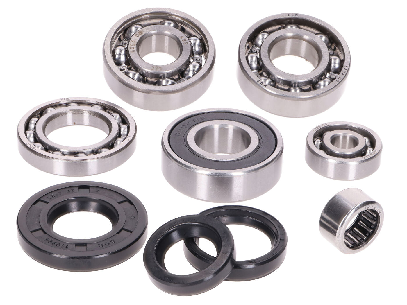 Set rulmenți motor cu simerингuri ax 20mm pentru Vespa Classic PK 50, PK 80, PK 125, 50 S, 50 N și alte modele Smallframe