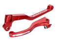 Set manete frână și ambreiaj Doppler forjat CNC roșu pentru Derbi Senda 50 R DRD Pro, Senda 50 SM DRD Pro, Senda 50 SM HYP DRD Evo, Senda 125 R DRD Racing și alte modele