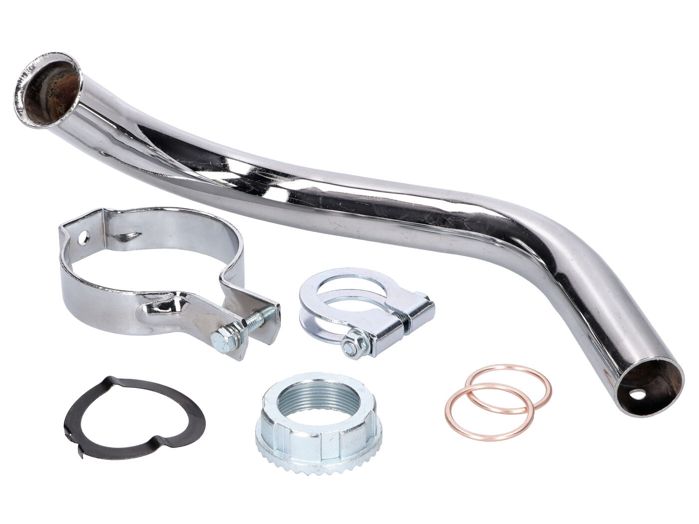Set colector eșapament cromat 28mm pentru Simson KR51/2 Schwalbe