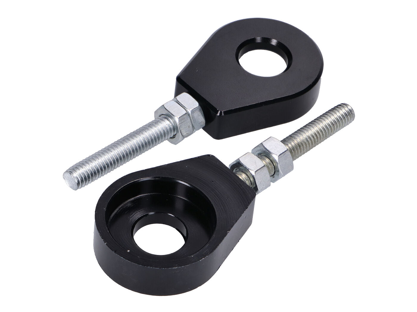 Set tensionare lanț 101 Octane aluminiu negru anodizat 12mm pentru Puch, Simson, Sachs