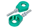 Tendenționer lanț 101 Octane aluminiu verde anodizat 12mm pentru Puch, Simson, Sachs