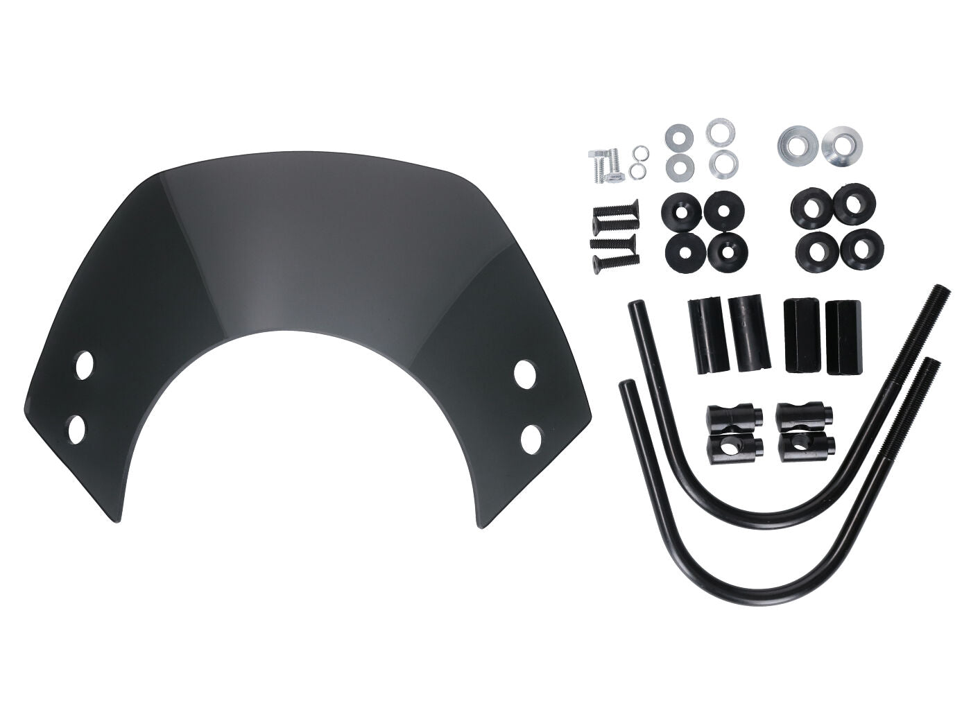Parbriz 101 Octane scurt fumuriu cu suport pentru Vespa GT, GTS