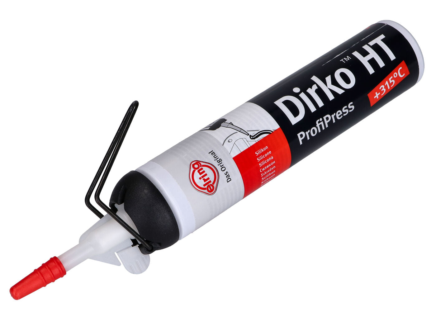Pastă de etanșare Dirko HT silicon ProfiPress negru +315°C 200ml universal