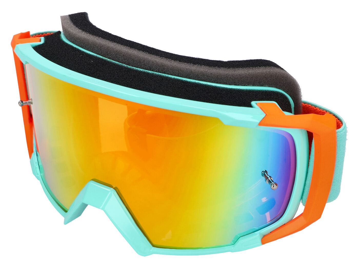 Ochelari MX S-Line Scrub albastru / portocaliu - lentilă iridiu portocaliu universal
