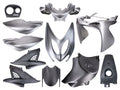 Kit carenaj TUNR negru / gri mat 11 piese pentru Yamaha Aerox 50, Aerox 100, MBK Nitro 50, Nitro 100 și alte modele