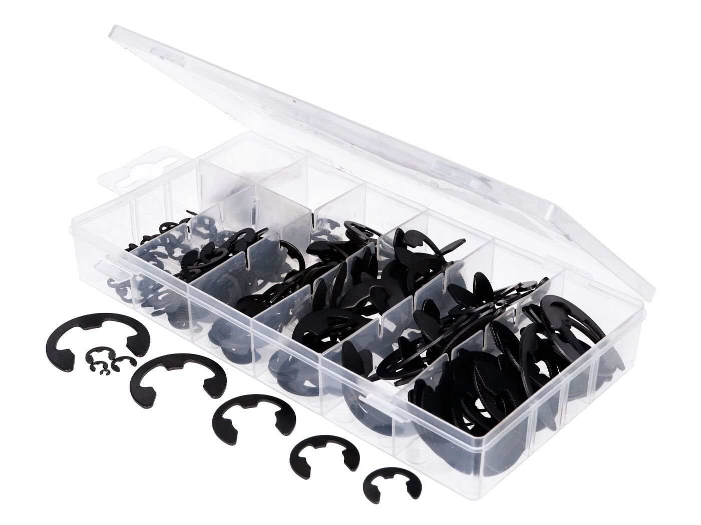 Set asortiment inele de siguranță externe pentru arbori 1,5-22mm 300 piese universal