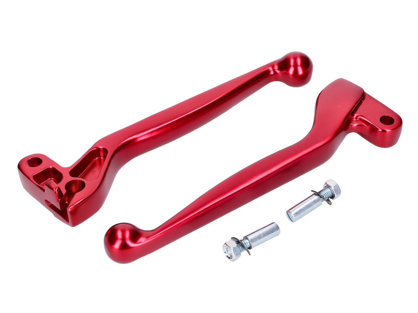 Set manete ambreiaj și frână 101 Octane ALU anodizat roșu pentru Simson S50, S51, S53, S70, S83, SR50, SR80