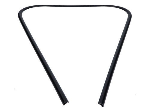 Bordură protecție scut picior RMS neagră pentru Vespa PX80-200, LML Star, Stella, Via Toscana și alte modele