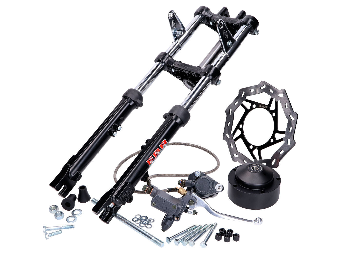 Set frână pe disc și furcă Swiing EBR hidraulic pentru Puch Maxi S/N, Maxi L2A, Maxi K2, Maxi P1, Maxi ZA50