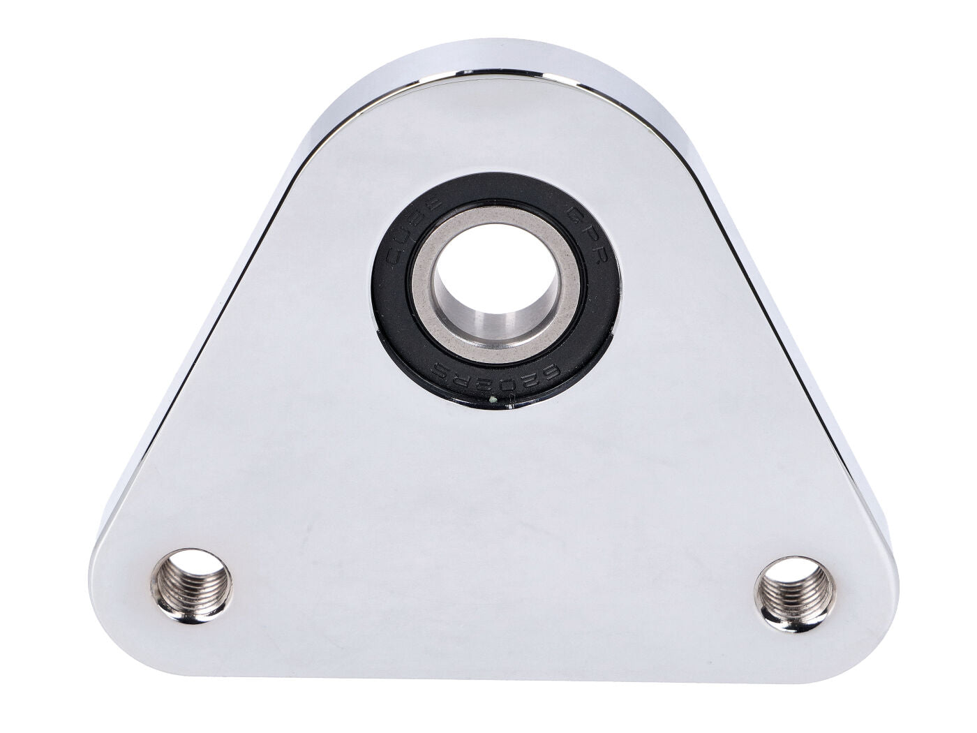 Flanșă roată spate / placă rulment Swiing Racing aluminiu cromat pentru Piaggio Si, Ciao, Boss, Grillo, Bravo și alte modele