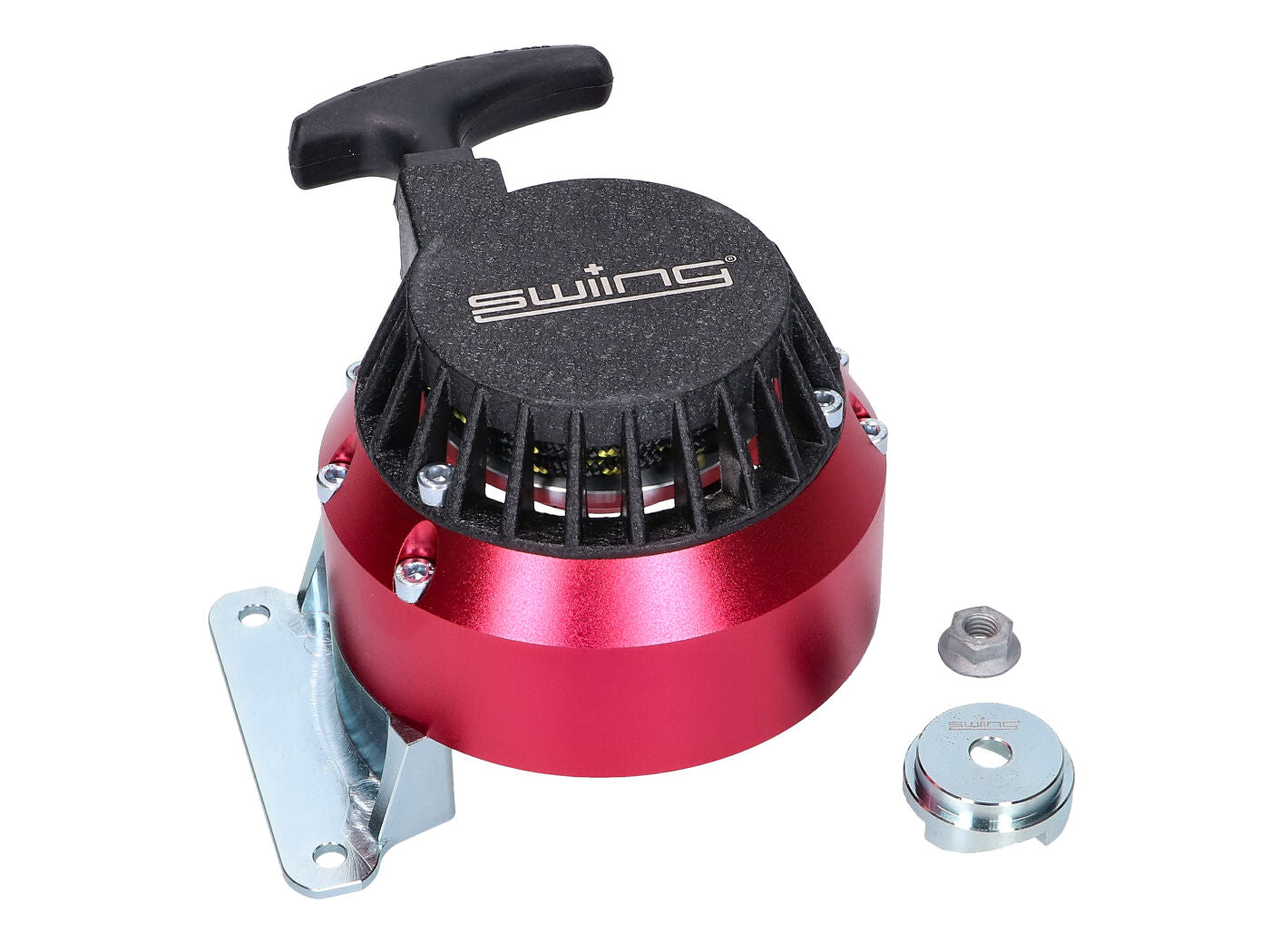 Cablu starter cu sfori Swiing roșu pentru Piaggio Ciao Mono / Variator, Vespa Mofa Ciao PX
