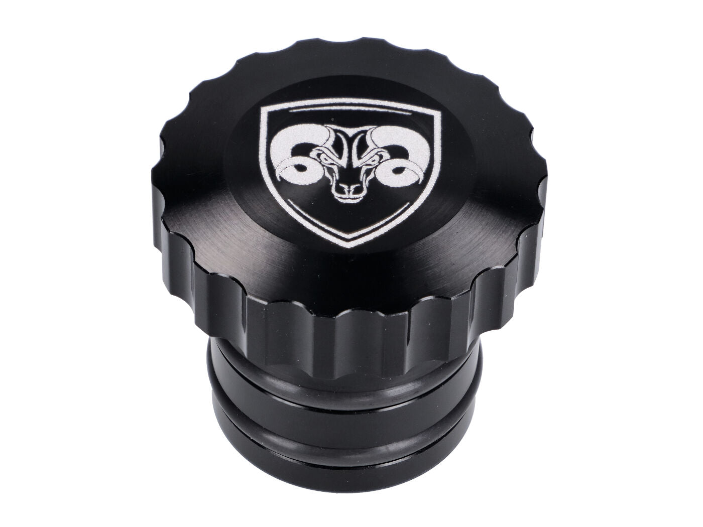 Capac rezervor 66Heroes aluminiu negru pentru Piaggio Ciao, Bravo, Vespa Mofa Ciao PX