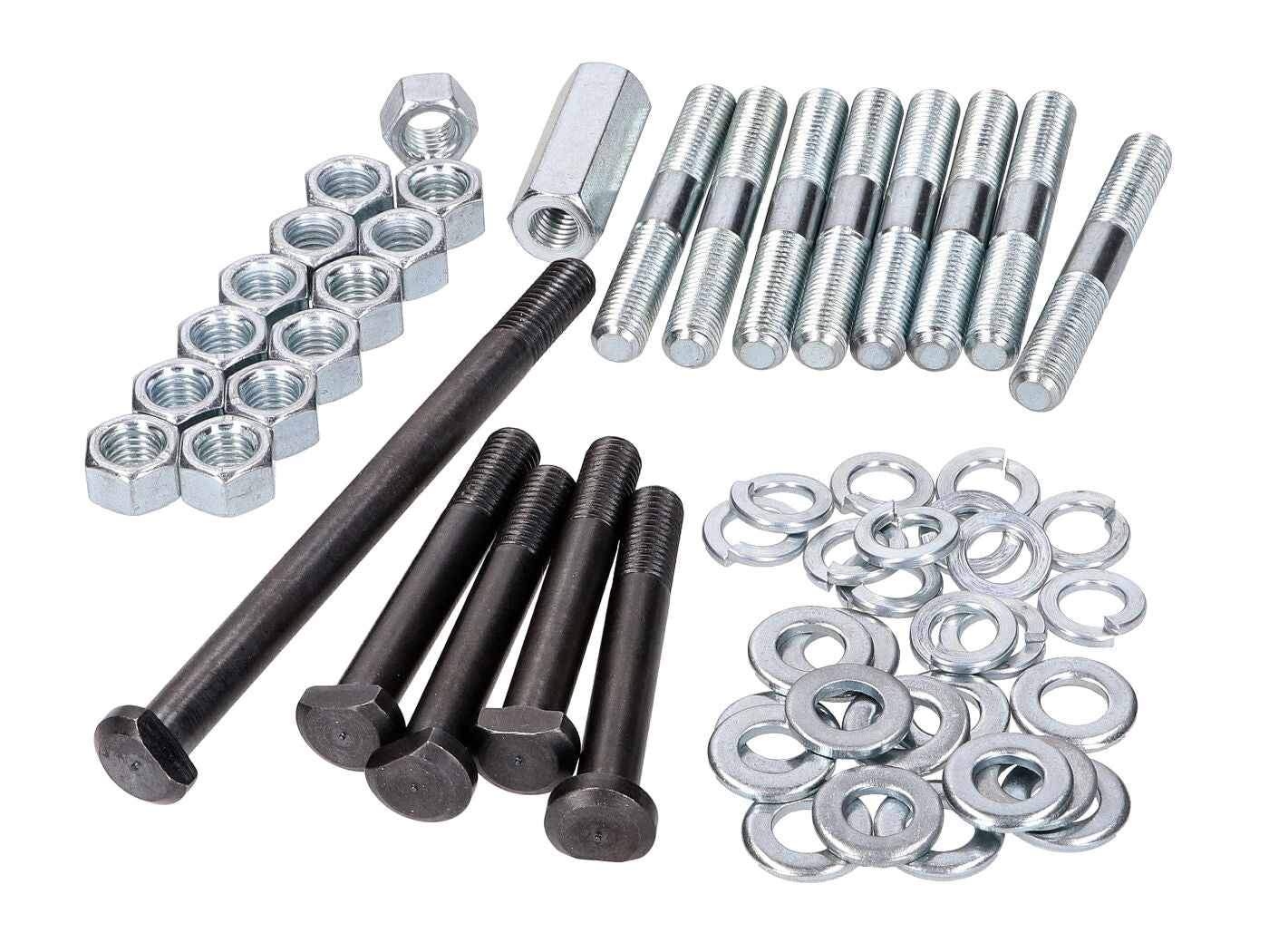 Set șuruburi carter motor RMS 53 piese pentru Vespa Classic PX 125-150, LML Star, Stella și alte modele