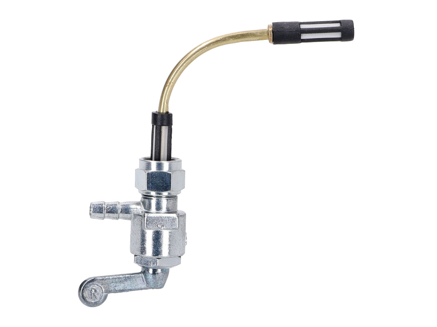 Robinet benzină manual metalic M12x1 pentru Puch Maxi, Piaggio Ciao, Vespa Ciao PX și alte modele