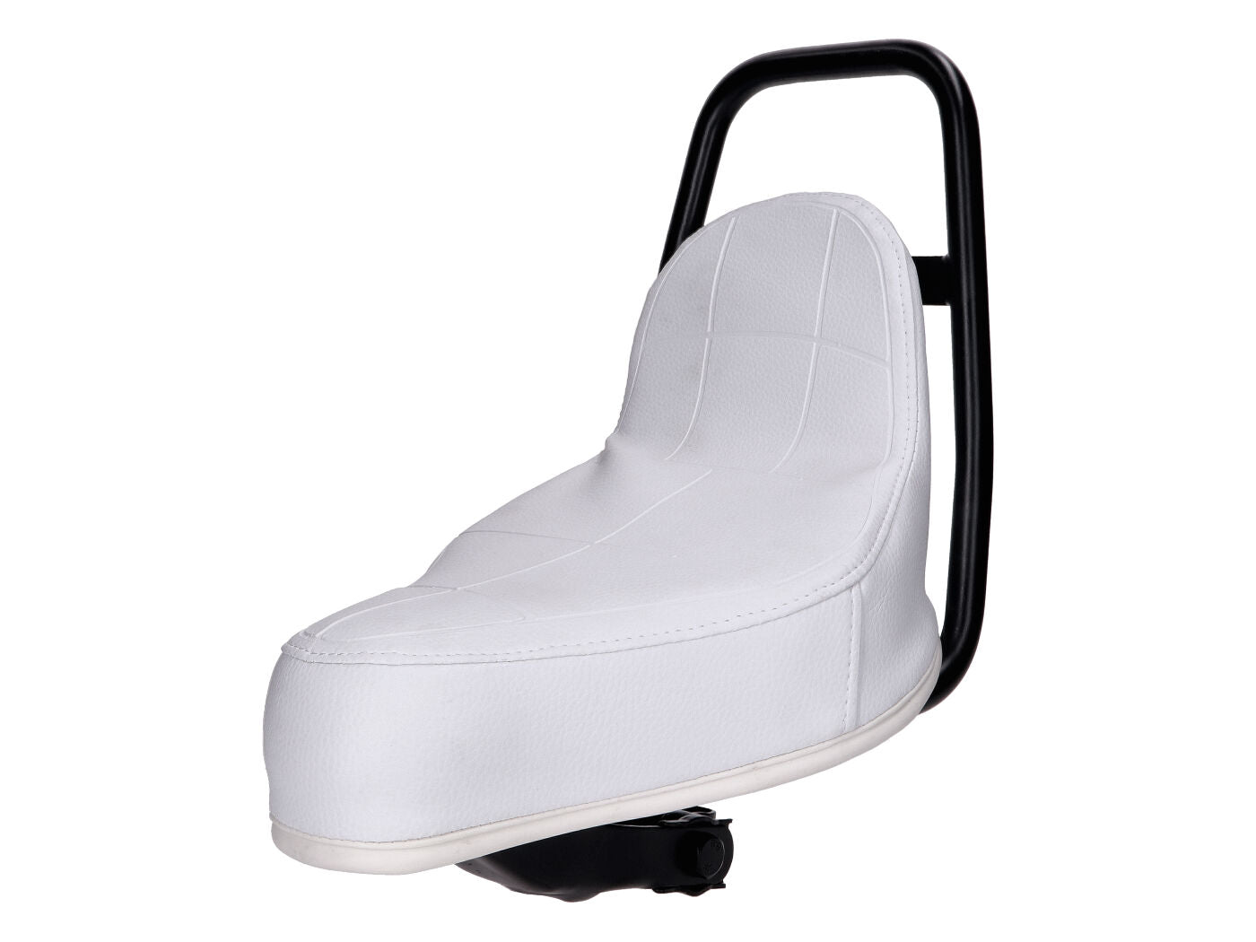 Șa Chopper albă pentru Puch Maxi S/N, Maxi L2A, Maxi K2, X 30A și alte modele