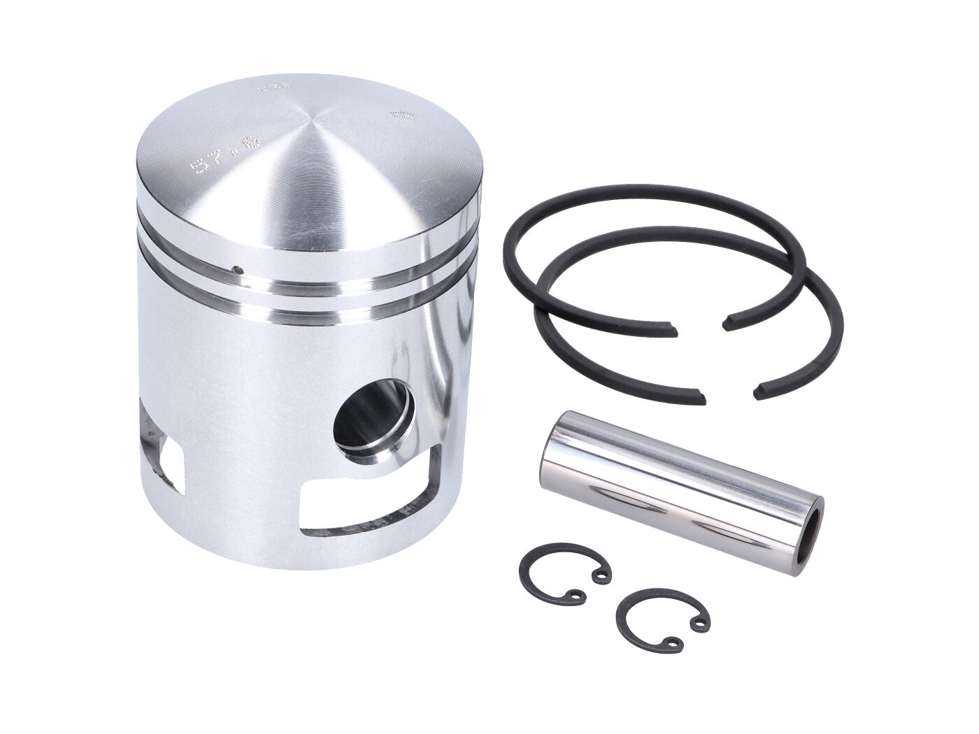 Set piston Meteor 57.80 pentru Vespa Classic Cosa 150, P150X, PX150E, Lusso, P150S și LML Star, Stella 150 2T