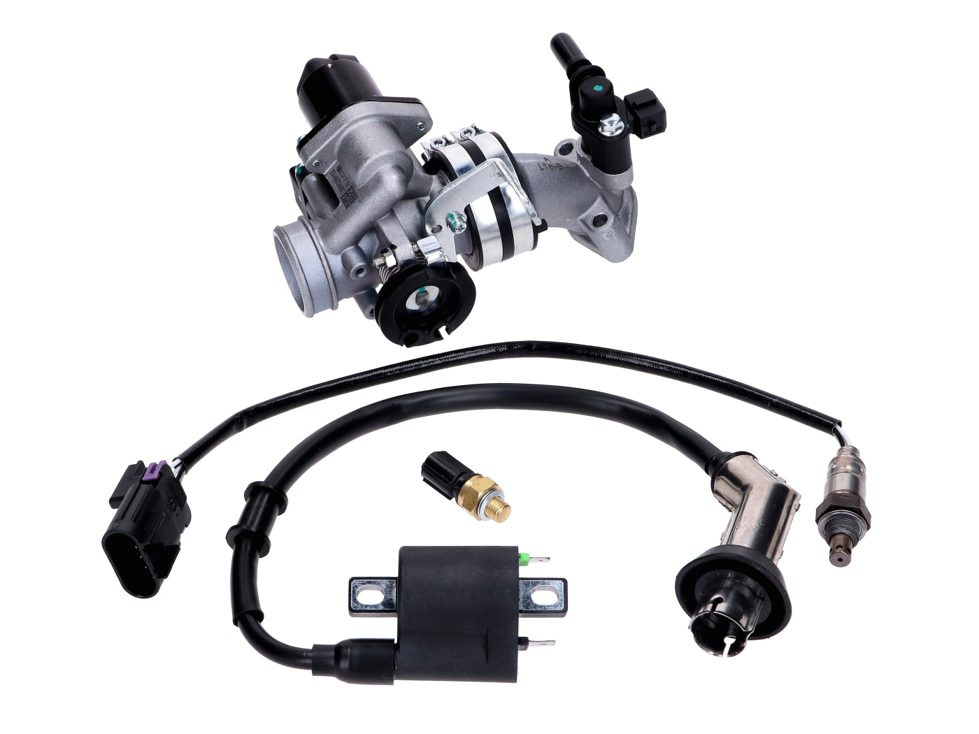 Sistem de injecție complet 101 Octane pentru motor 139QMB 50cc EFI Euro4/Euro5, Nova Motors Retro Star ie, City Star ie, Motowell Elenor 4T