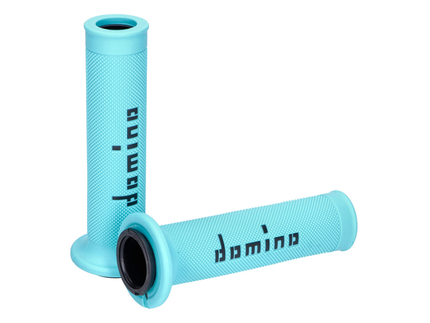 Set Manșoane Ghidon Domino A010 On-Road turcoaz / negru cu capete deschise universal