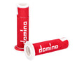 Set manșoane ghidon Domino A450 competiție roșu / alb cu capete deschise universal