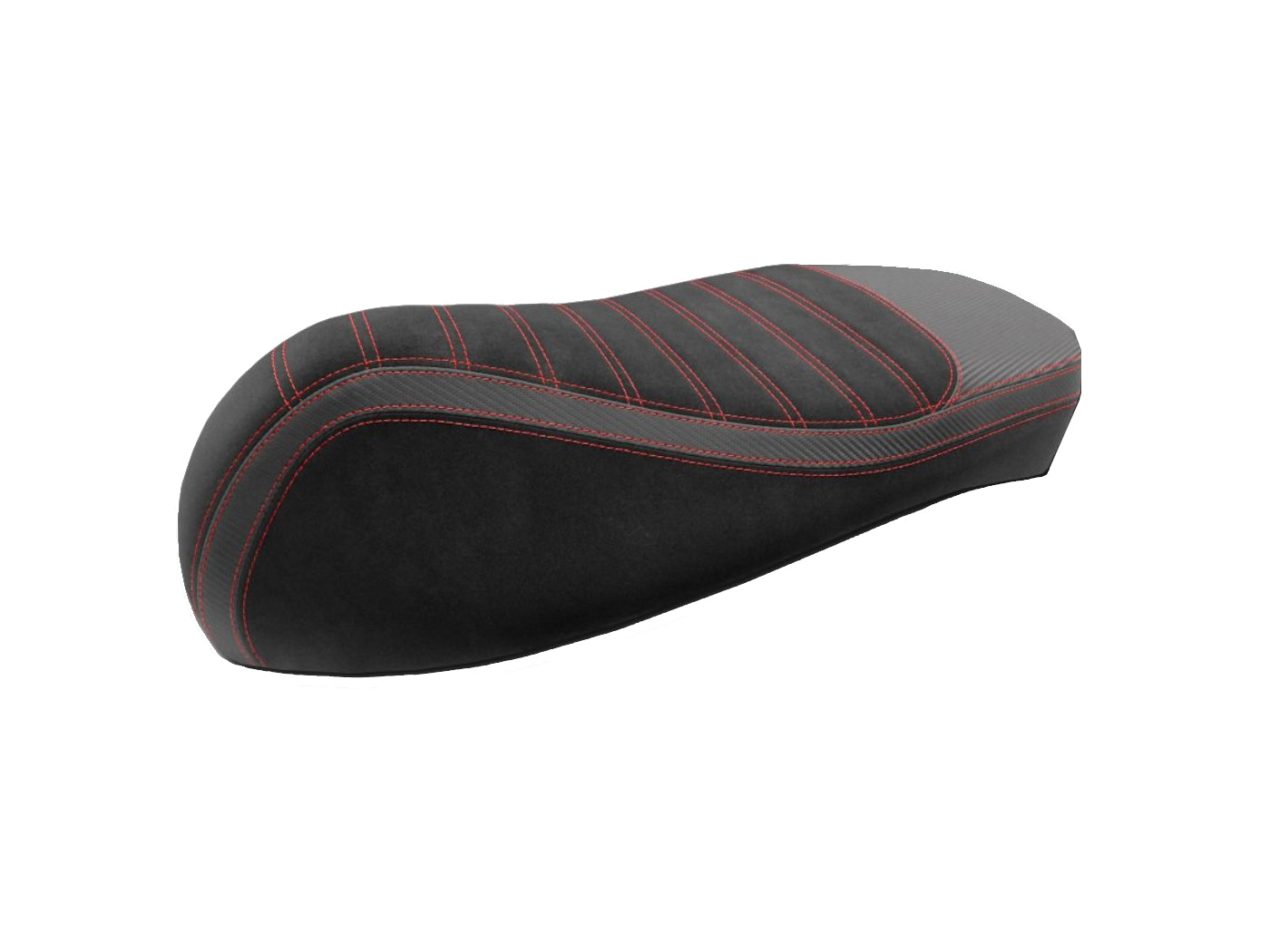 Husă șa JN Seats neagră cu cusătură roșie pentru Vespa GTS 125, GTS 150, GTS 250, GTS 300, GTV 300 și alte modele