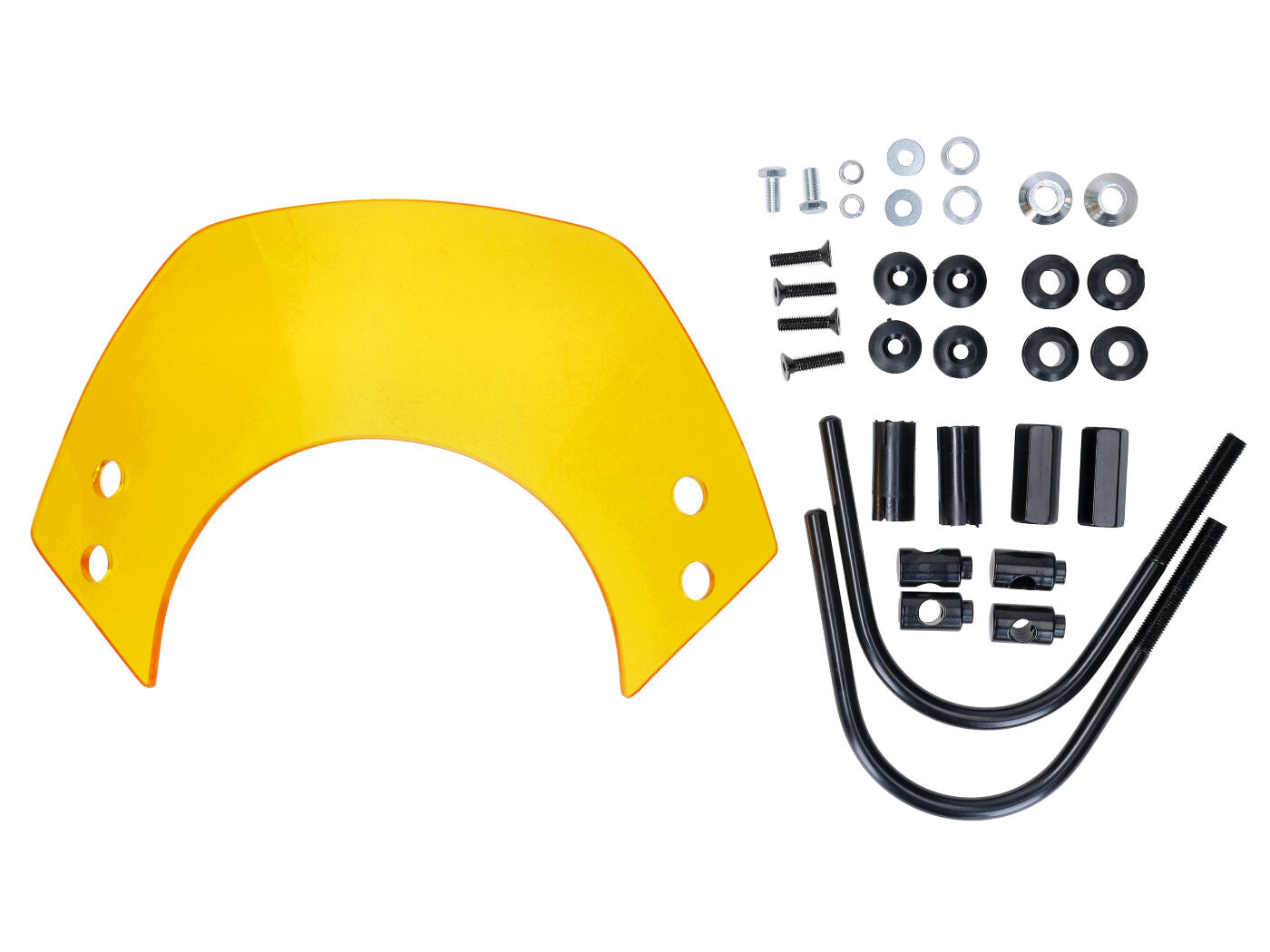 Parbriz 101 Octane Scurt Galben cu Suport pentru Vespa GT, GTS