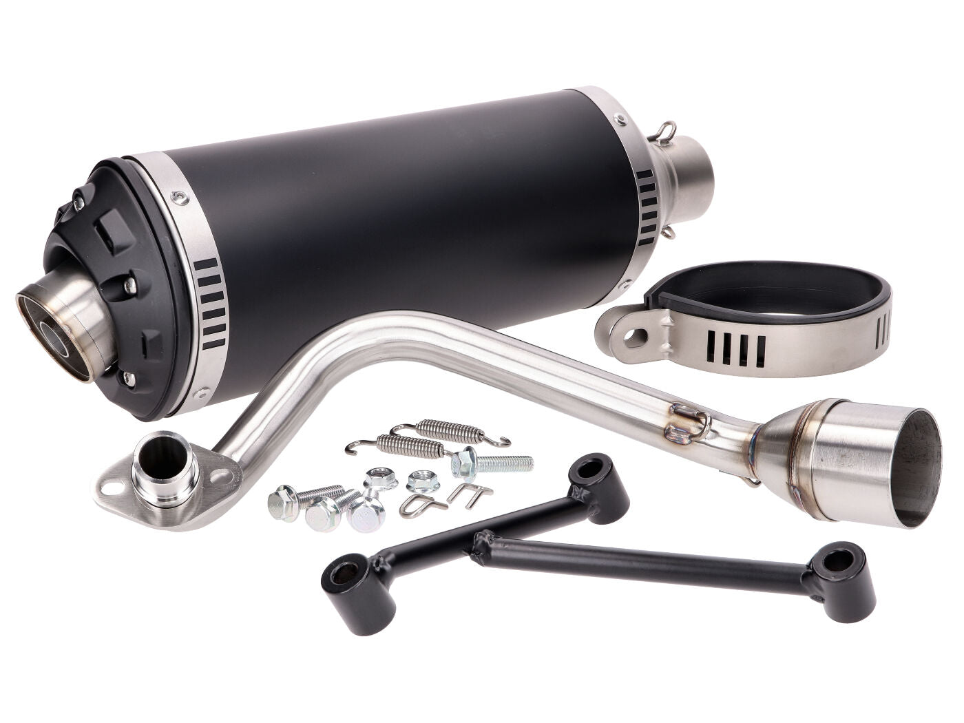 Eșapament Racing Power1 Aluminiu Negru pentru Vespa LX 50, S 50, Primavera 50, Sprint 50 4T Euro2 și alte modele