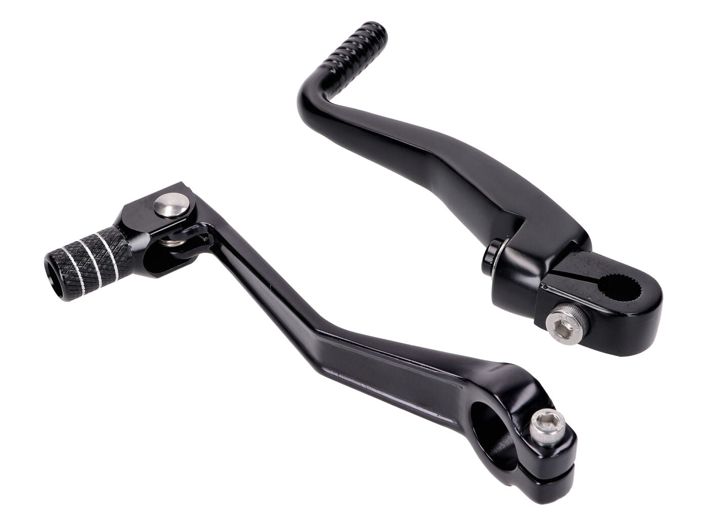 Pedală schimbător și pornire 101 Octane pliabilă, aluminiu anodizat negru pentru Simson S51, S53, S70, S83