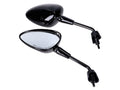 Set oglinzi 101 Octane M8 scurt, negru lucios pentru Vespa Modern Primavera, Sprint și alte modele