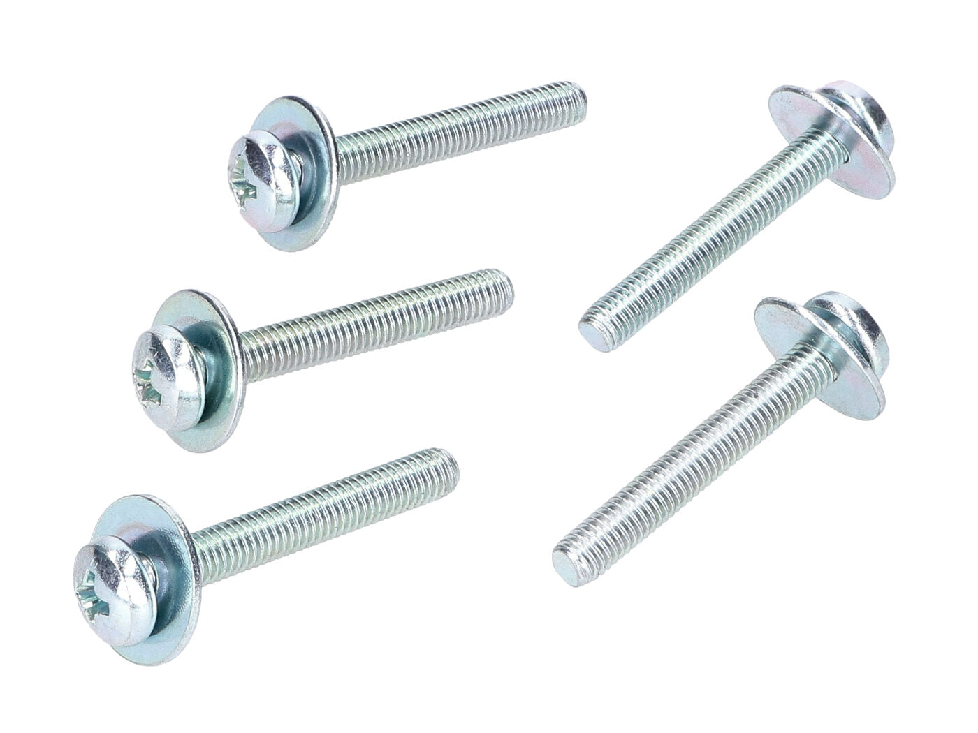 Set șuruburi M5x35 și șaibe arc ambreiaj (5 piese) pentru Derbi, Aprilia, Gilera și alte modele D50B0, EBE, EBS