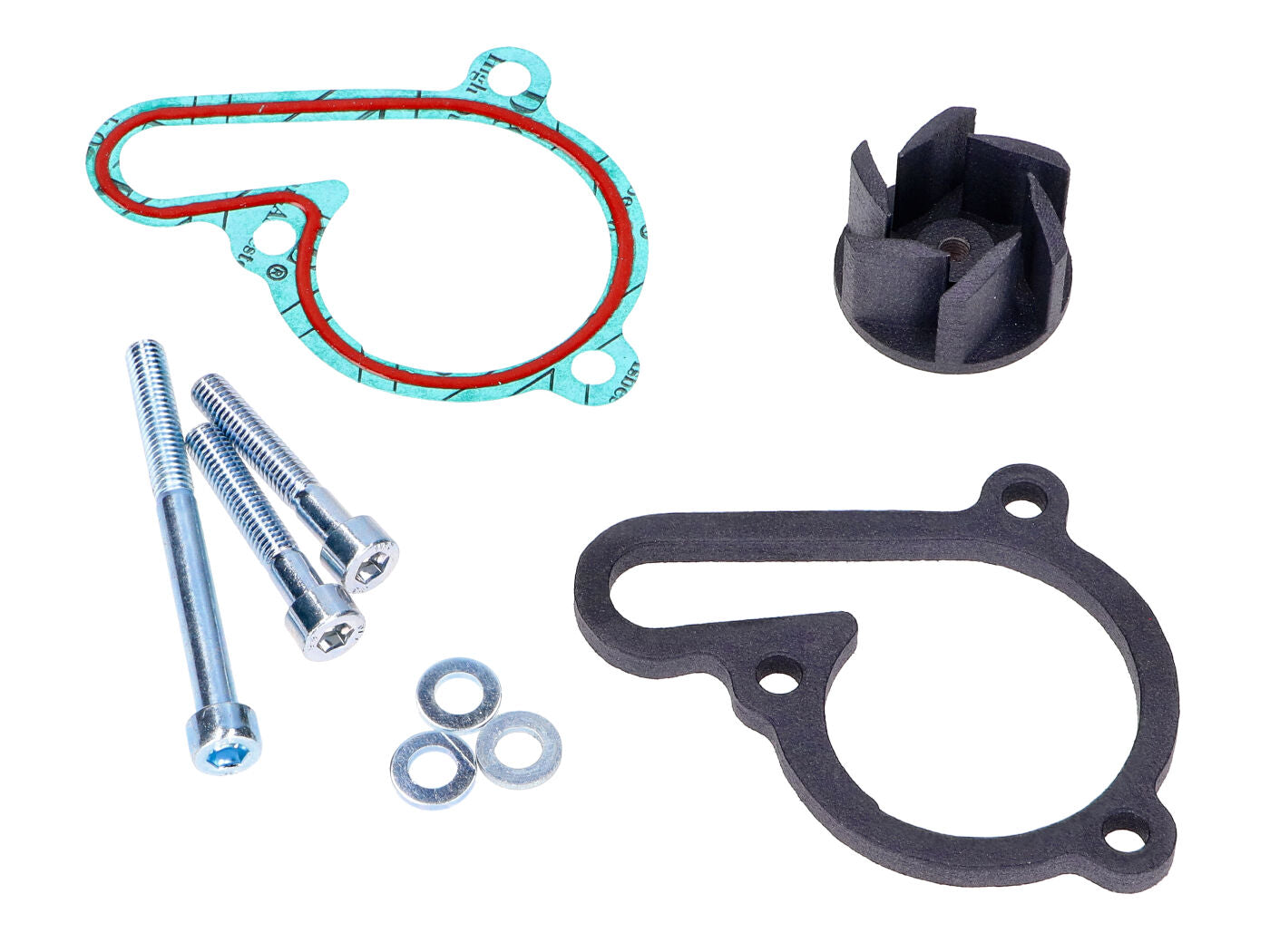 Pompă de apă sport 3D PA12 cu carbon, debit mărit 50% pentru Derbi, Aprilia, Gilera motor D50B0