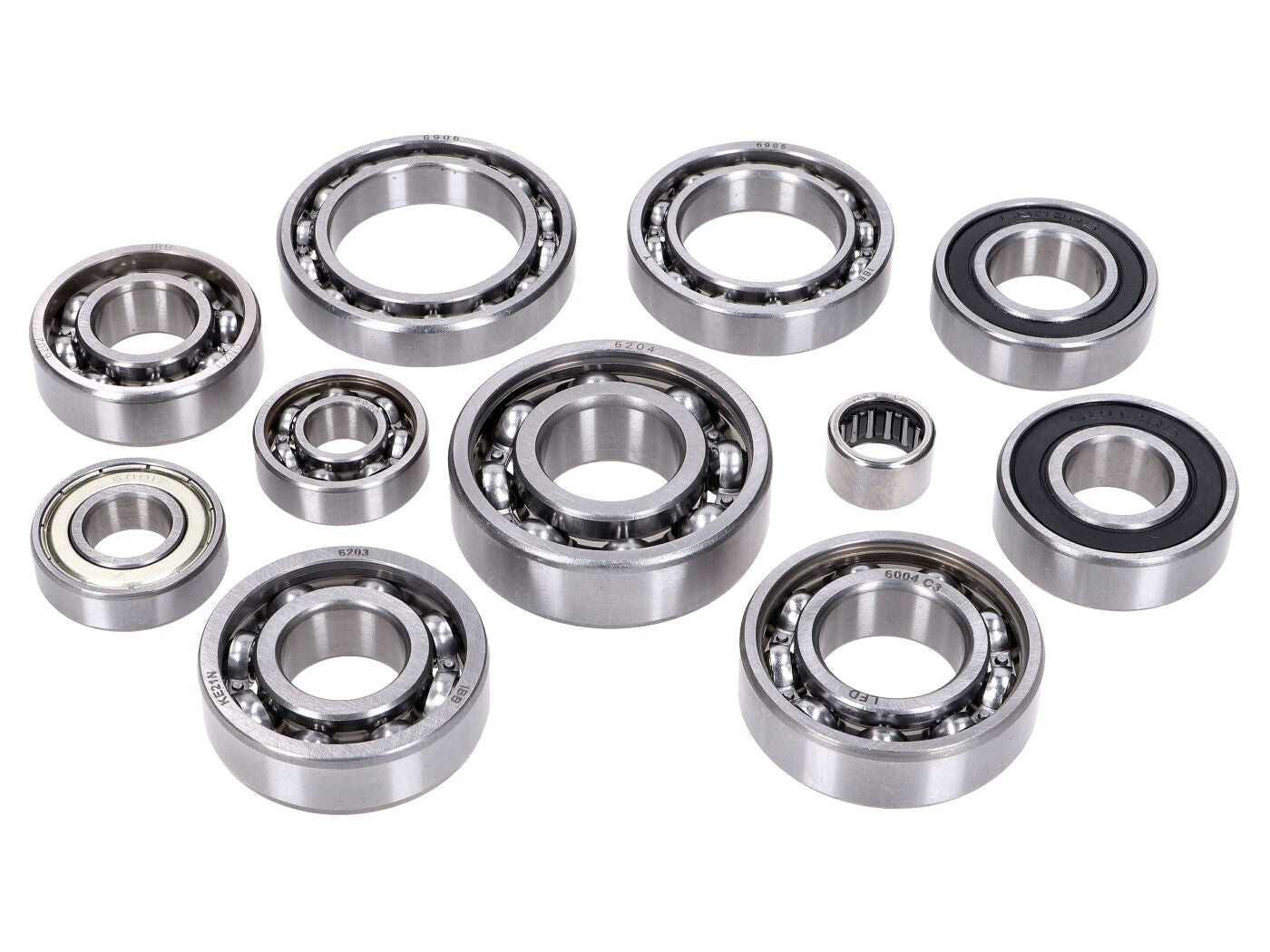 Set rulmenți motor 11 piese pentru Fantic Motor, HM-Moto, Rieju, Yamaha, Motorhispania și alte modele 125 4T