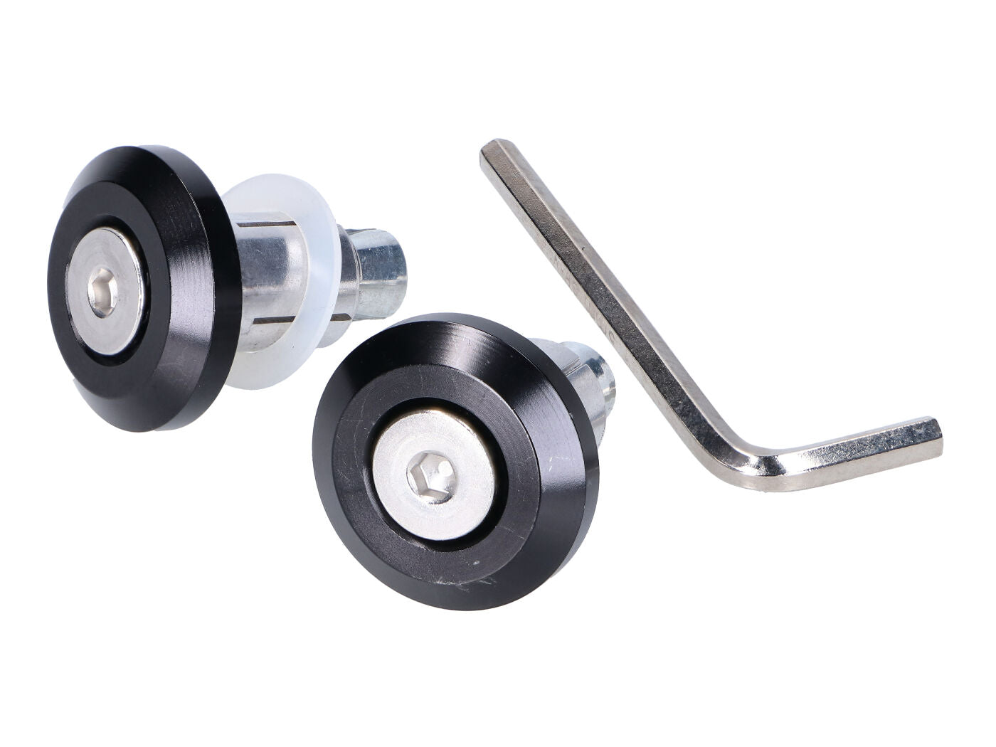 Capăt ghidon amortizor vibrații Tuning plat 13,5 / 17,5mm negru universal