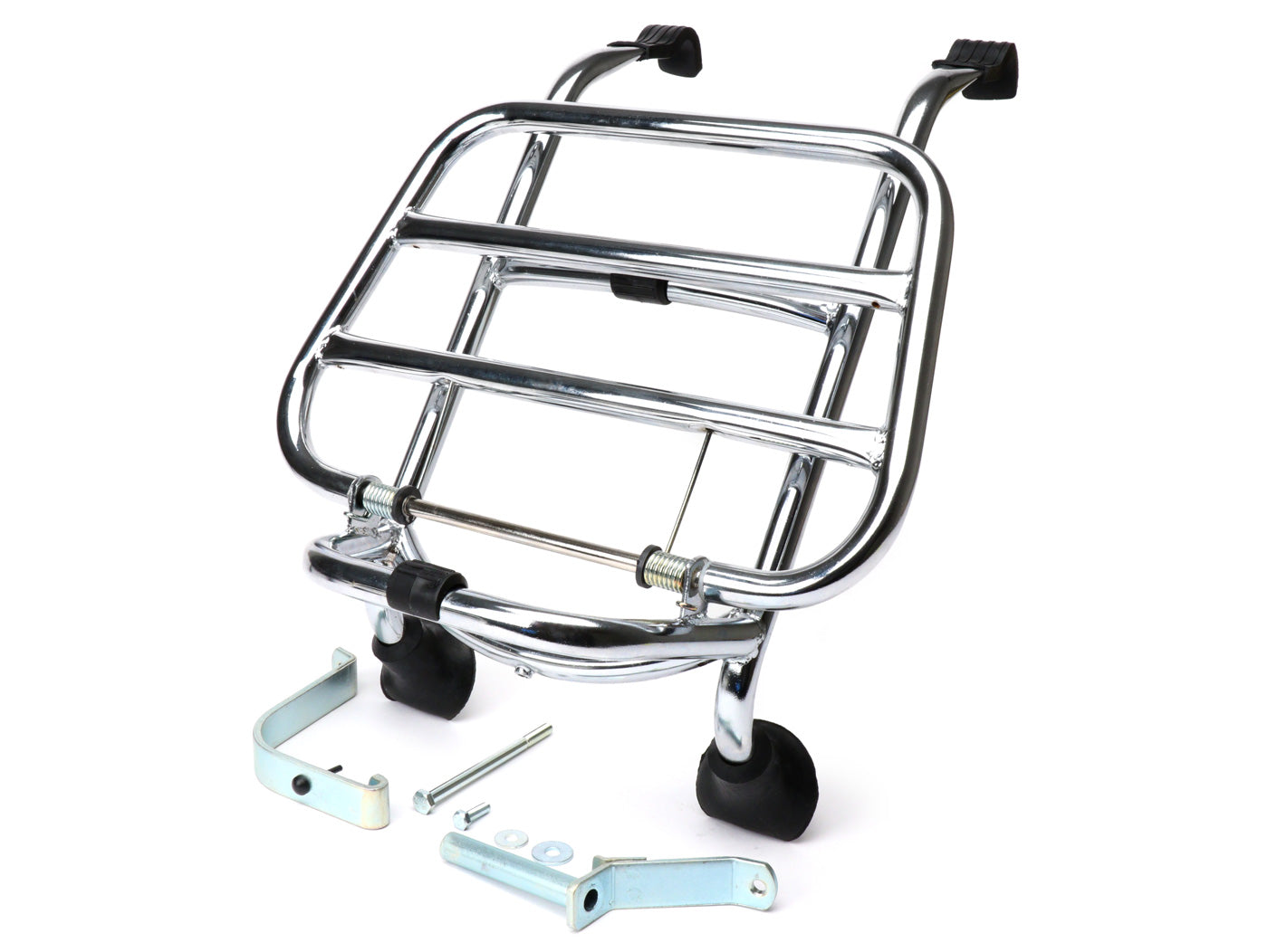 Portbagaj față rabatabil Moto Nostra cromat pentru Vespa GT, GTL, GTV, GTS, GTS Super, GT60 și alte modele