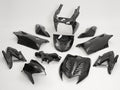 Kit carenaj DMP 11 piese negru metalic pentru Yamaha Aerox, MBK Nitro 50cc, 100cc 2T