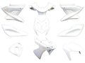 Kit carenaj Edge Bikeparts 9 piese alb mat pentru MBK Nitro, Yamaha Aerox